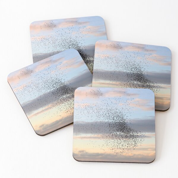 Item preview, Starling shapes at dusk designed and sold by GreyFeatherPhot.