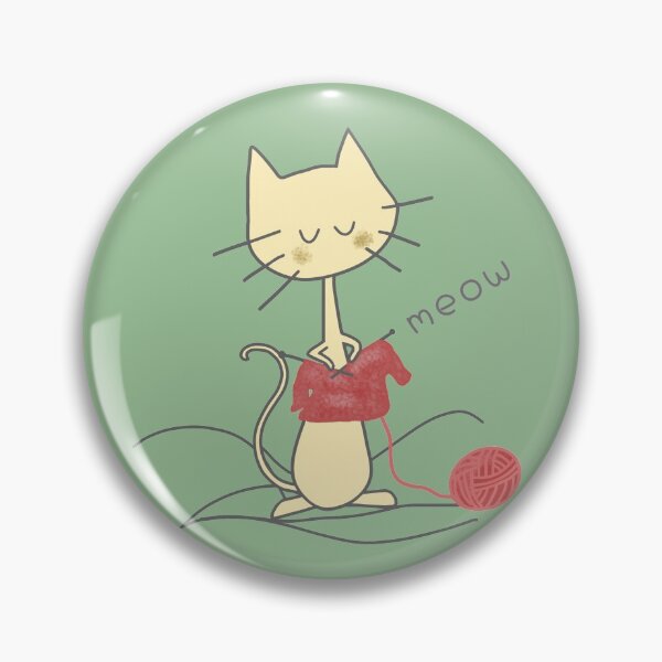 Item preview, Cat knitting designed and sold by LotusCreations.