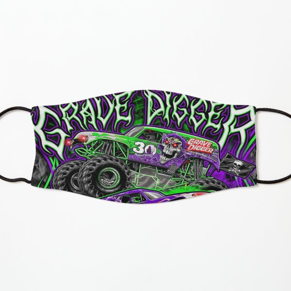 Monster jam grave digger monster truck Fans Art Gift Kids Mask