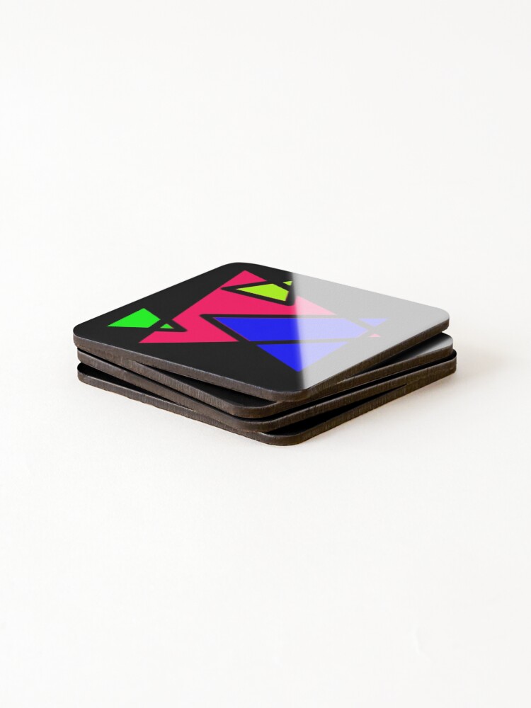 Thumbnail 4 of 5, Coasters (Set of 4), Geometric Triangle designed and sold by MidnightInk Designs.