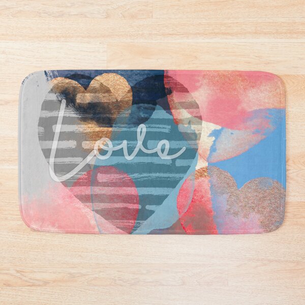 Item preview, Simply love in colourful retro grunge multicolors designed and sold by Caroline Laursen.