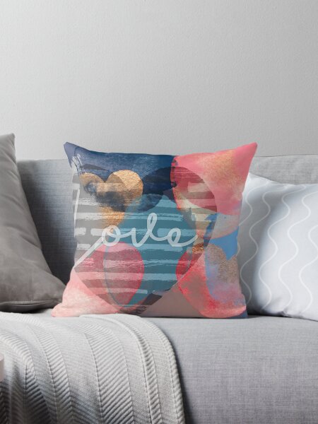 Item preview, Simply love in colourful retro grunge multicolors designed and sold by Caroline Laursen.