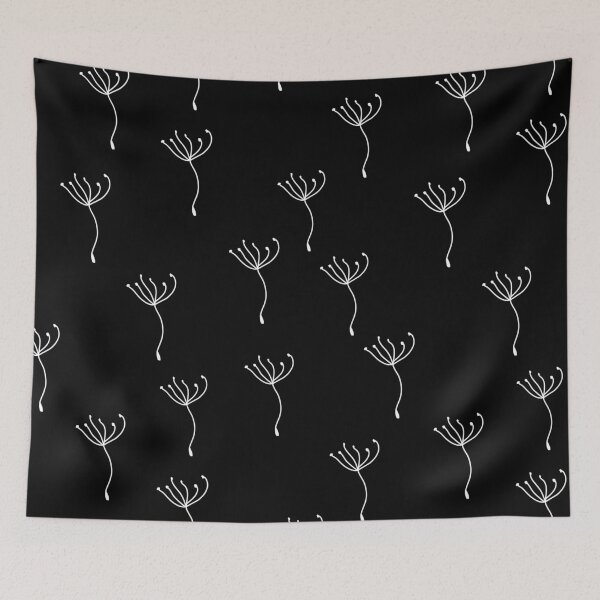 Item preview, Dandelion Fluff white on black designed and sold by Meg M Studio.