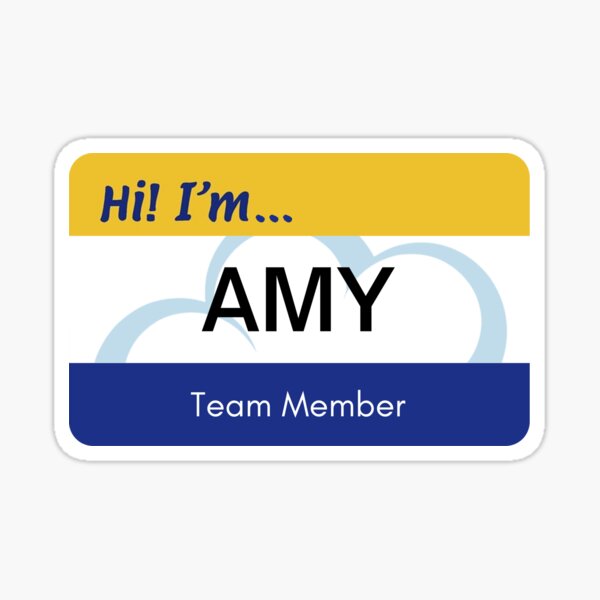 Amy Superstore Name Tag Sticker