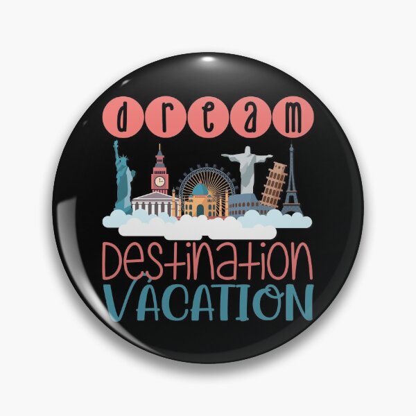 Item preview, Dream Destination Vacation - On Black designed and sold by PawsitiveMum.