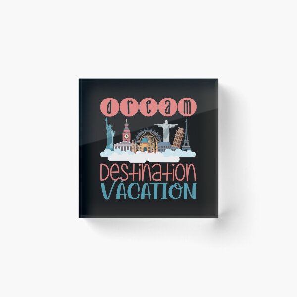Item preview, Dream Destination Vacation - On Black designed and sold by PawsitiveMum.