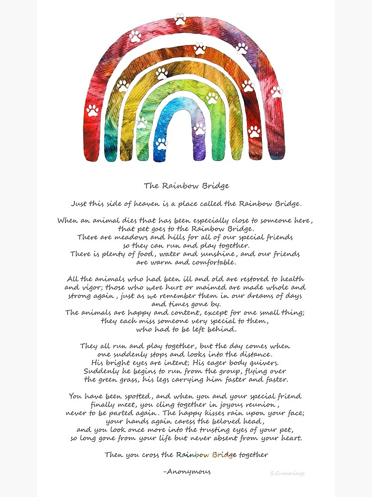 Thumbnail 7 of 7, Framed Art Print, The Rainbow Bridge Art For Pet Memorial by Sharon Cummings designed and sold by SharonCummings.