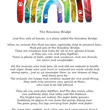 Artwork thumbnail, The Rainbow Bridge Art For Pet Memorial by Sharon Cummings by Sharon Cummings Art