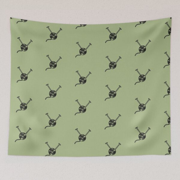 Item preview, Cartoon yarn ball green print designed and sold by SeaverN.