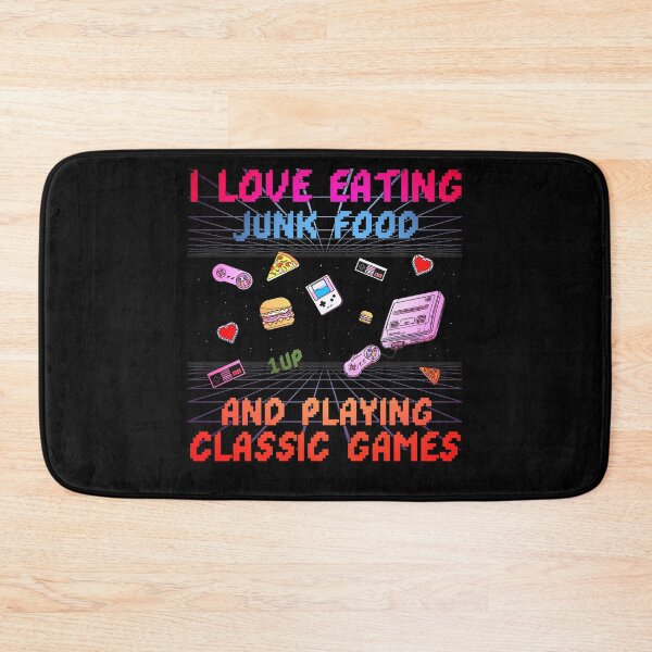 Item preview, I Love Eating Junk Food And Playing Classic Games Retro Gamer Quote designed and sold by sillyquestions.