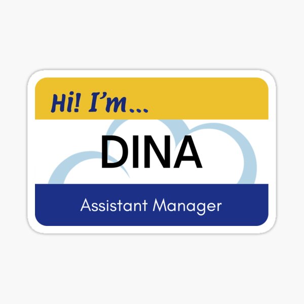Dina Superstore Name Tag Sticker