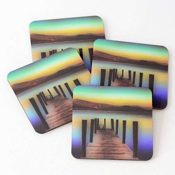 Item preview, Derwent Water Jetty at Dusk Abstract designed and sold by derekbeattie.