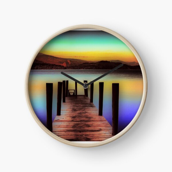Item preview, Derwent Water Jetty at Dusk Abstract designed and sold by derekbeattie.