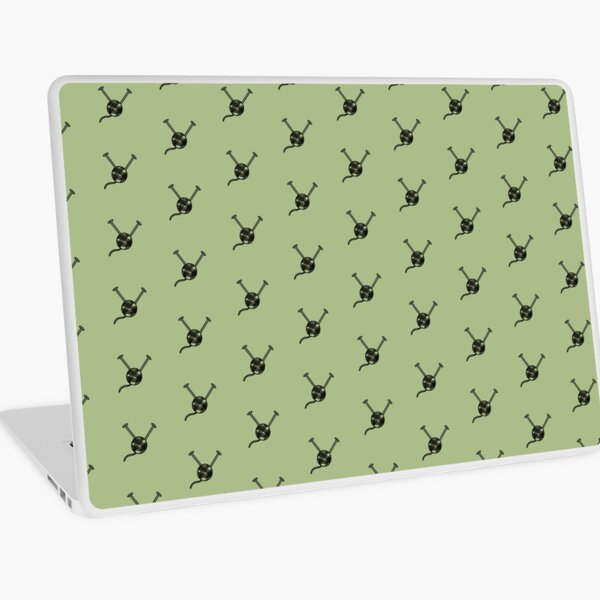 Cartoon yarn ball green print Laptop Skin