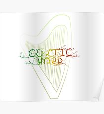 Celtic harp Poster
