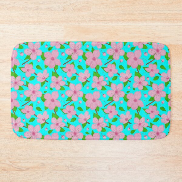 Item preview, Cherry blossom pattern - aqua designed and sold by Juliana  Costa.