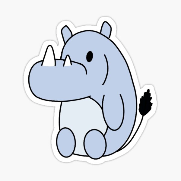 "Cute rhino" Sticker for Sale by AnnieWalid Redbubble