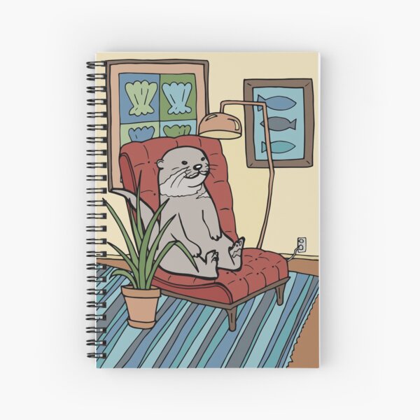 Item preview, Otter Chillaxing in its Comfy Thinking Chair designed and sold by Otter-Grotto.