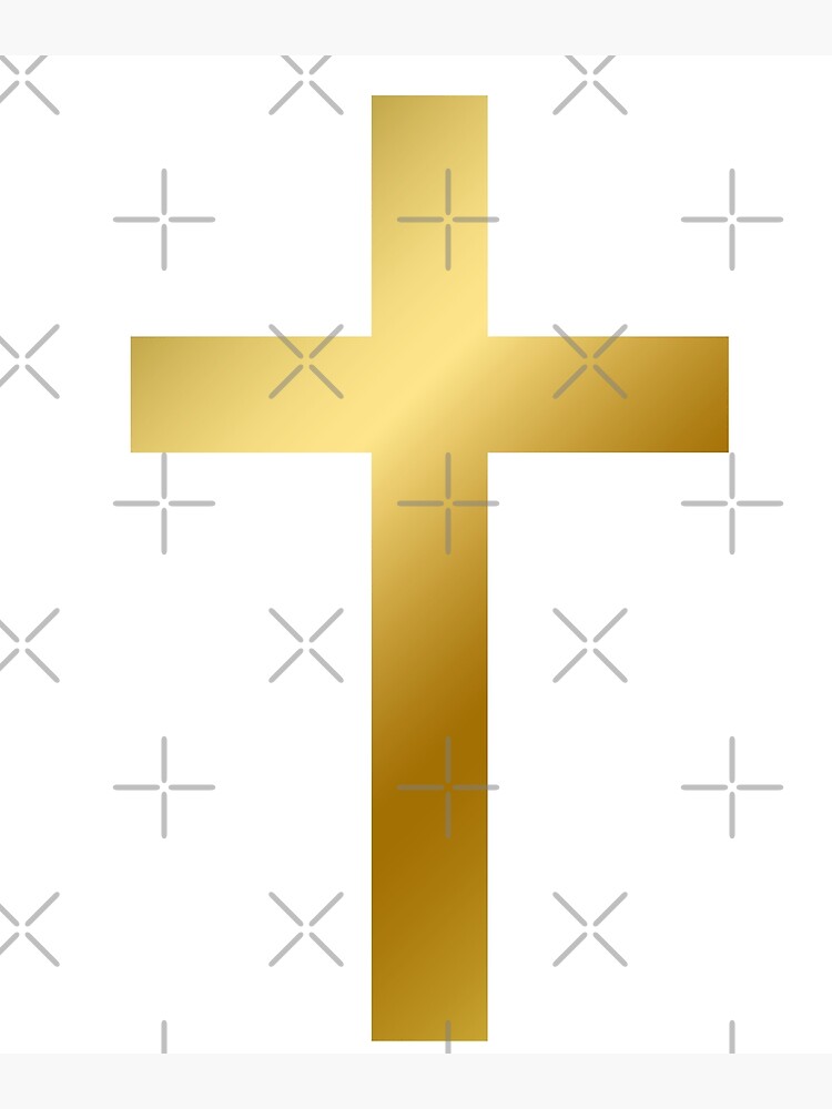 Golden Christian Cross Poster for Sale by FerraraMedia