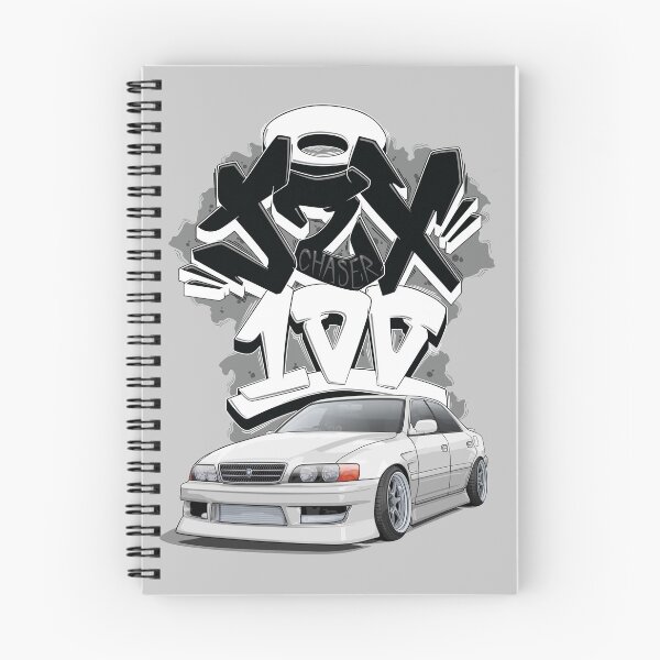 Item preview, Chaser jzx100 (white) with graffiti background, designed and sold by ArtyMotive.