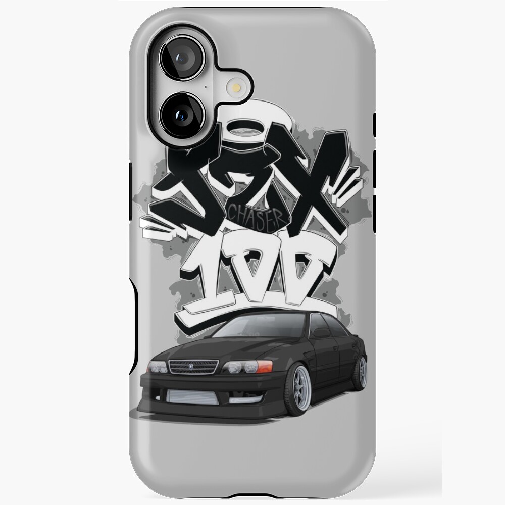 Chaser jzx100 (Black) with graffiti background,