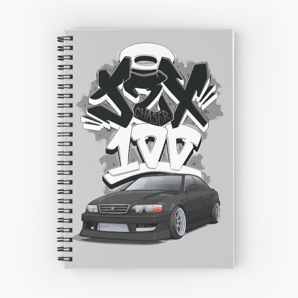 Item preview, Chaser jzx100 (Black) with graffiti background, designed and sold by ArtyMotive.