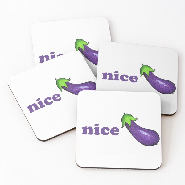 Item preview, Eggplant Emoji - Nice Cock designed and sold by The White Bat.