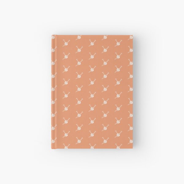 Cartoon yarn ball orange white print Hardcover Journal