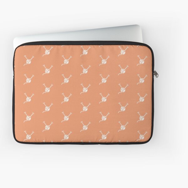 Cartoon yarn ball orange white print Laptop Sleeve