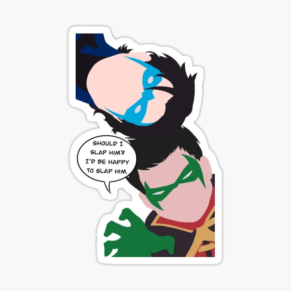 Nightwing and Robin DC comics sticker Sticker