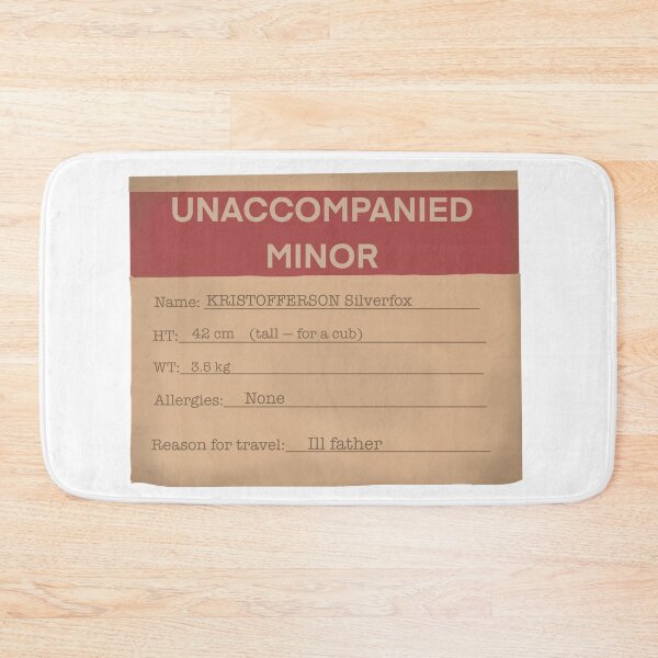 Item preview, Unaccompanied Minor tag designed and sold by Caitlyn Phillips.