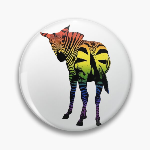 Item preview, Rainbow zebra looks back proudly | LGBTQ subtle designed and sold by Petra Becker.