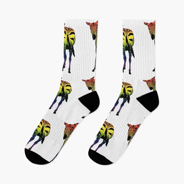 Item preview, Rainbow zebra looks back proudly | LGBTQ subtle designed and sold by Petra Becker.