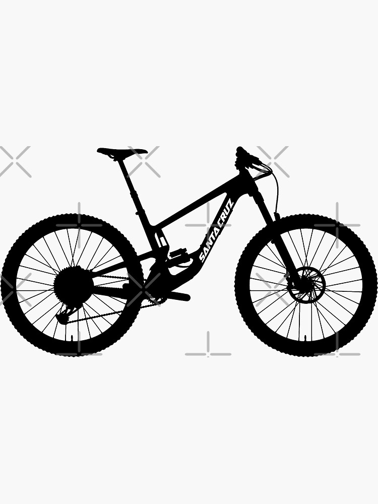 Thumbnail 3 of 3, Sticker, Santa Cruz Hightower Trail Mountain Bike Silhouette designed and sold by positivelad.