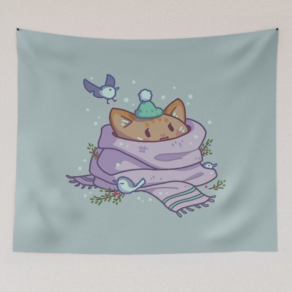 Item preview, Miaou Cat in Oversized Scarf designed and sold by Elise Everett.