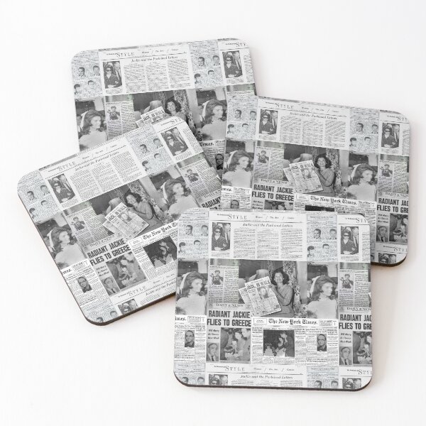 Item preview, Jacqueline "Jackie" Kennedy Onassis Newspaper Collage designed and sold by itsmebecca.