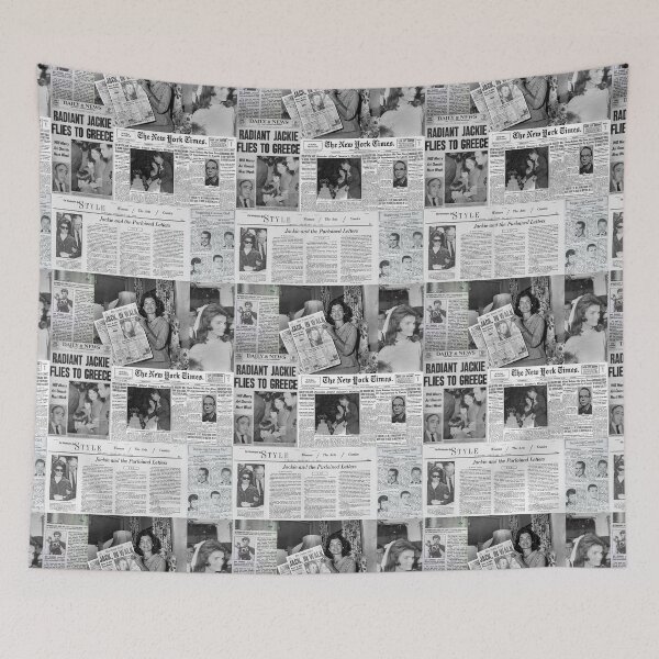 Item preview, Jacqueline "Jackie" Kennedy Onassis Newspaper Collage designed and sold by itsmebecca.