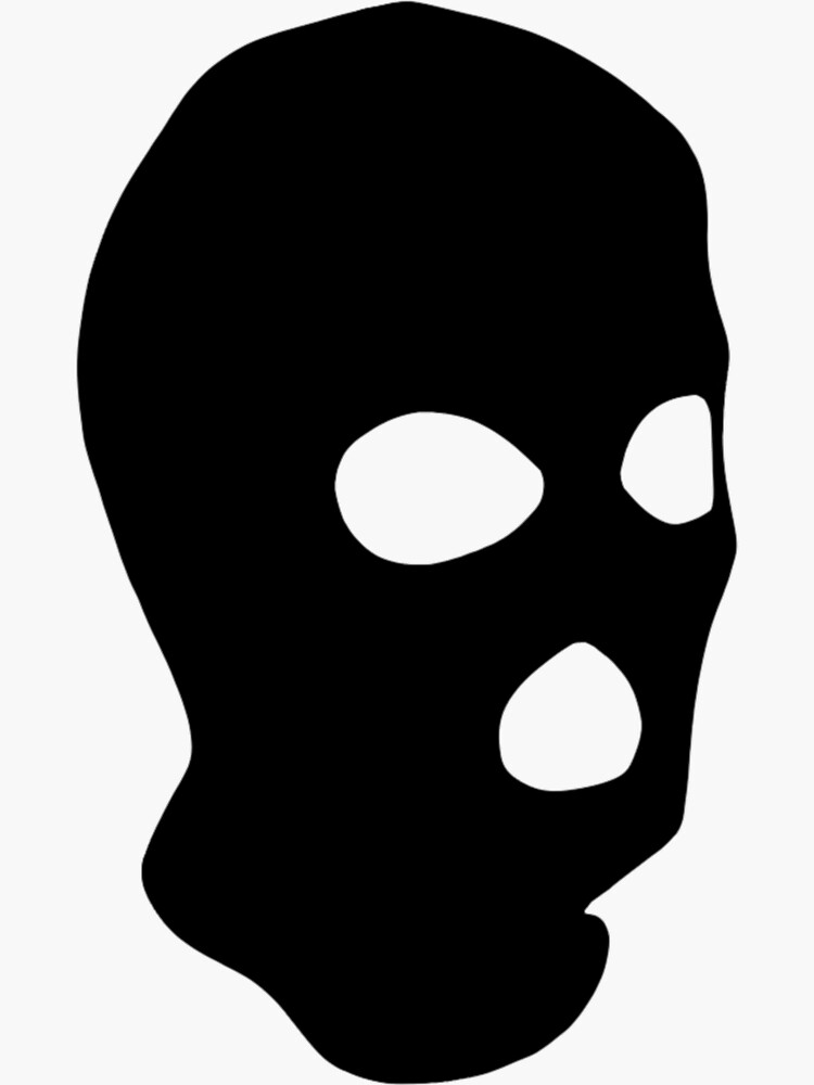 "Ski mask black" Sticker for Sale by 31507 Redbubble