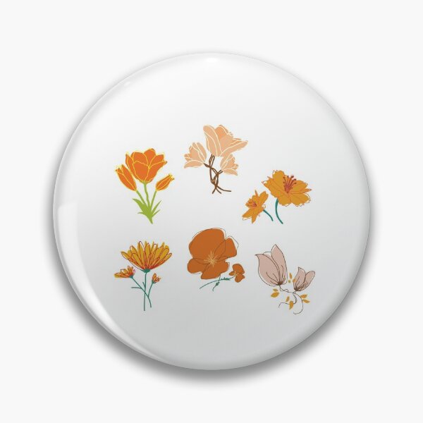 Item preview, Orange flower sticker pack designed and sold by megan1007.