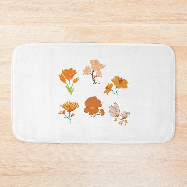 Item preview, Orange flower sticker pack designed and sold by megan1007.