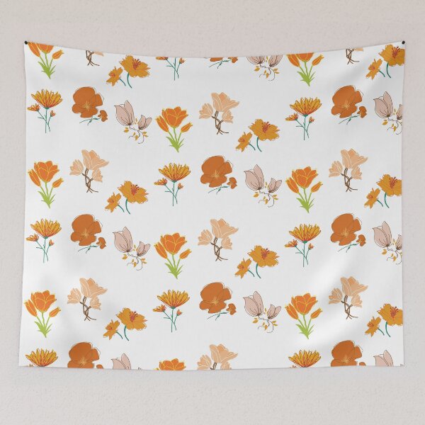Item preview, Orange flower sticker pack designed and sold by megan1007.