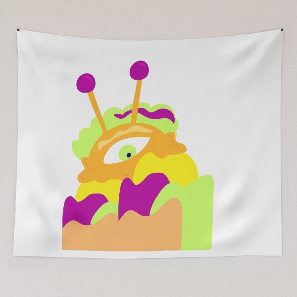 Item preview, Colorful alien and mountains  designed and sold by Gabrielle Freitas.