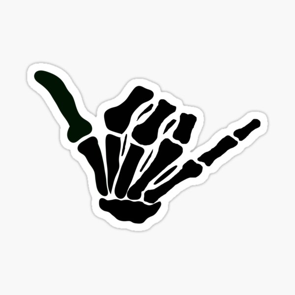 Hang Loose Skeleton Stickers | Redbubble
