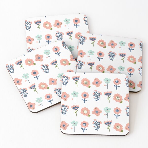 Item preview, Pink and navy flowers designed and sold by megan1007.
