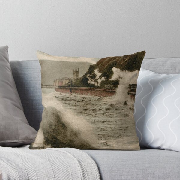 Item preview, Vintage Teignmouth Devon seaside stormy weather train designed and sold by aapshop.