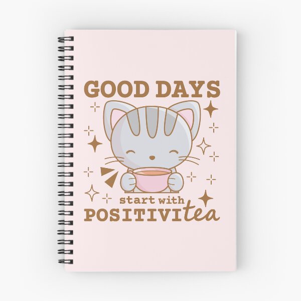 Item preview, Good Days start with Positivitea - Cute Cat designed and sold by LuYukari.