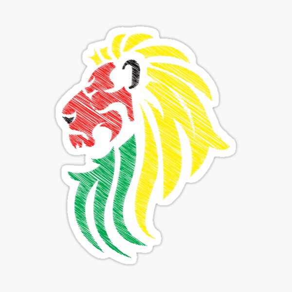 FREE Shipping Trippy Crazy Colorful Reggae Rasta Lion Vinyl Sticker Decal 