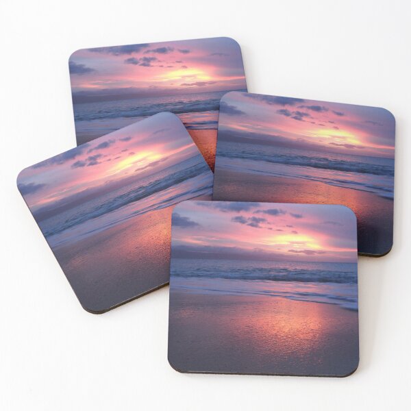 Item preview, Pink Sunset Beach, Ocean Waves designed and sold by newburyboutique.