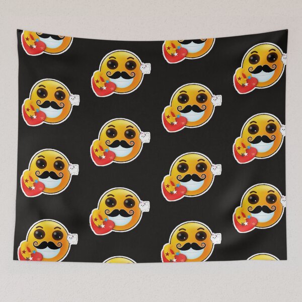 Item preview, Emoji smile mustache designed and sold by Abdalrhman3.