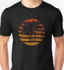 Palm Trees Grunge Sunset Unisex T-Shirt